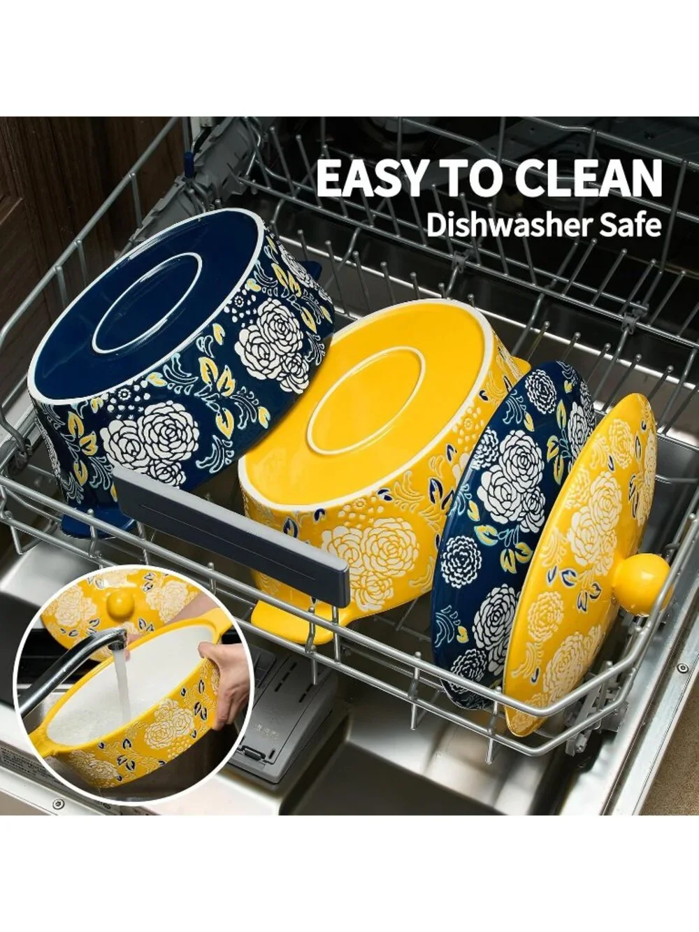 Yellow Ceramic Casserole Dish With Lid Casserole Dishes for Oven Baking Dish Pan